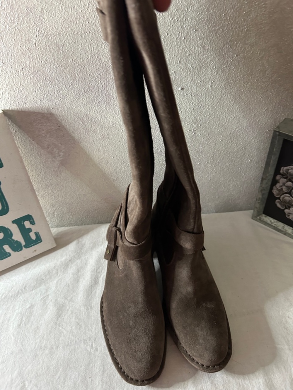 UGG Women's Brown Suede Mid-Calf Heeled Boots